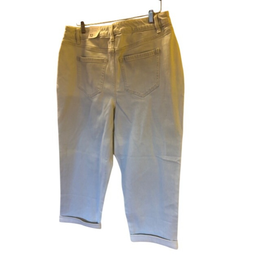 Lane Bryant Boyfriend Capri Jeans Light Wash Rhinestone Mid-Rise Size 12 New - Picture 6 of 10